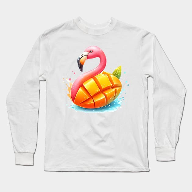 Flamango, flamingo mango Long Sleeve T-Shirt by Batshirt